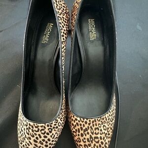 Michael Kors Tan and Black Leopard Heels